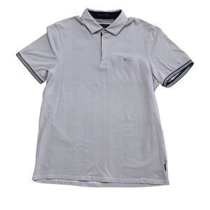 Ted Baker London Red and White Polo Shirt Casual Style Size 5 (Large)